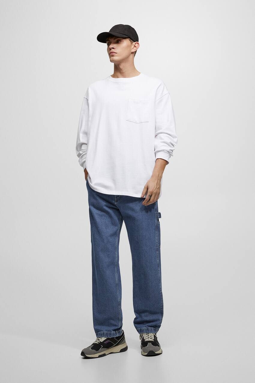 

Джинсы плотника Pull&Bear, темно-синий