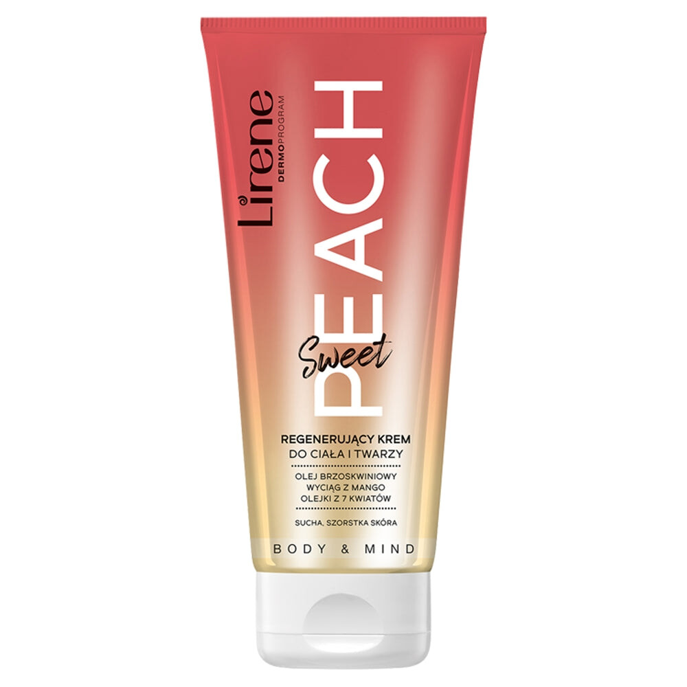 

Lirene Body & Mind регенерирующий крем для тела и лица Sweet Peach 200мл