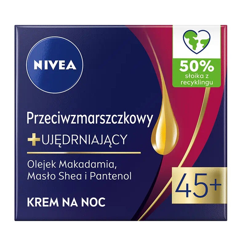 

Nivea Ночной крем против морщин + укрепляющий 45+ 50мл