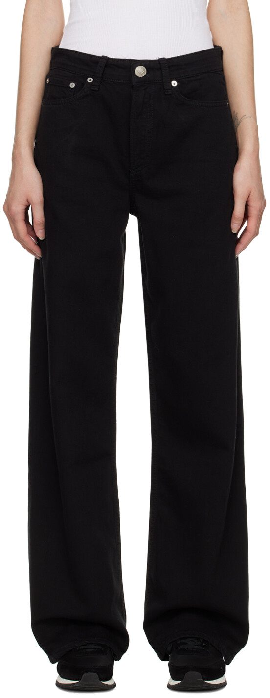 

Черные широкие джинсы Logan rag & bone