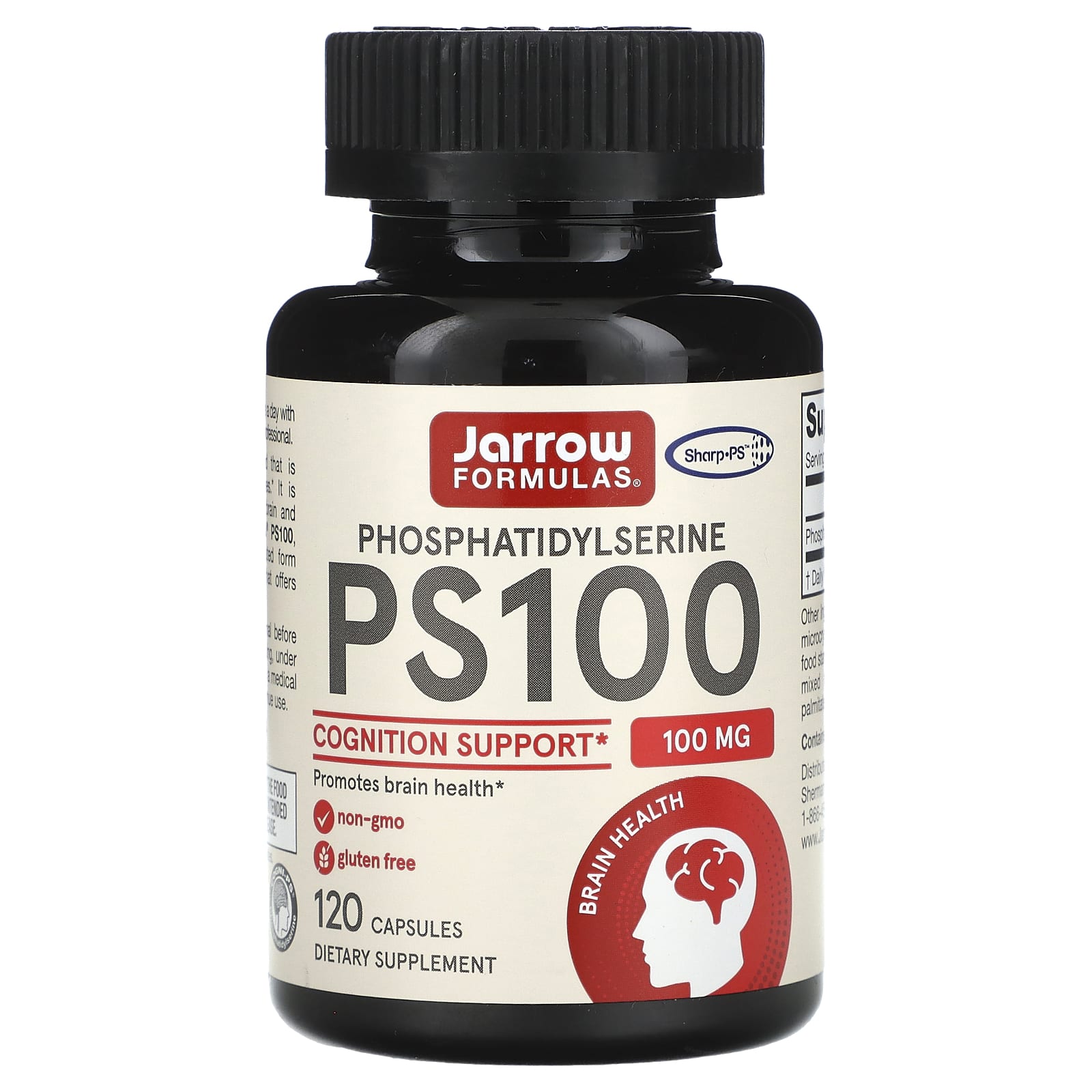 Jarrow Formulas PS 100 Фосфатидилсерин 100 мг 120 капсул jarrow formulas ps100 фосфатидилсерин 100