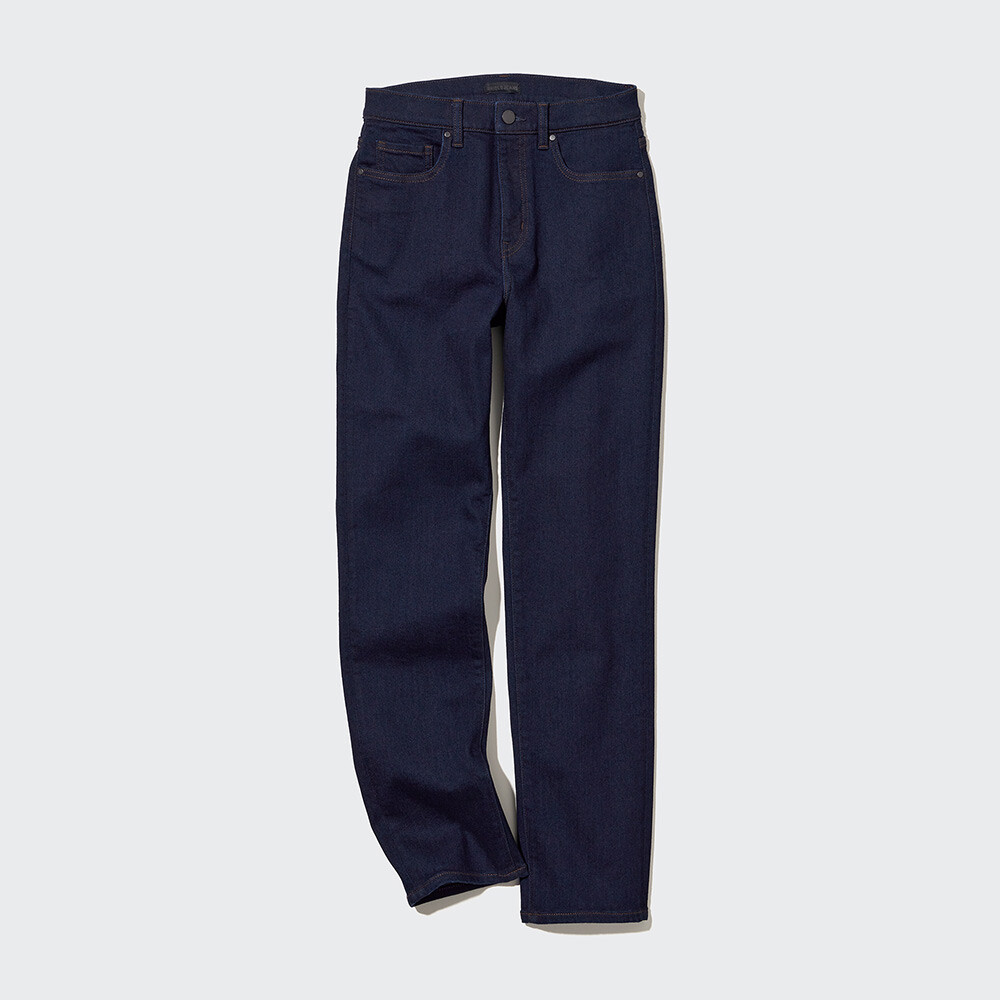

Джинсы Uniqlo Heattech High Stretch узкие теплые, темно-синий