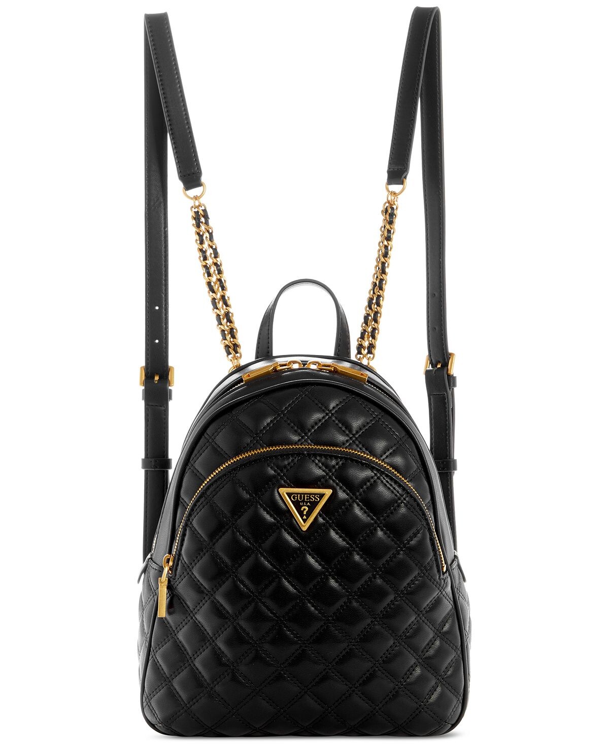 

Маленький стеганый рюкзак Giully с двумя отделениями GUESS, черный