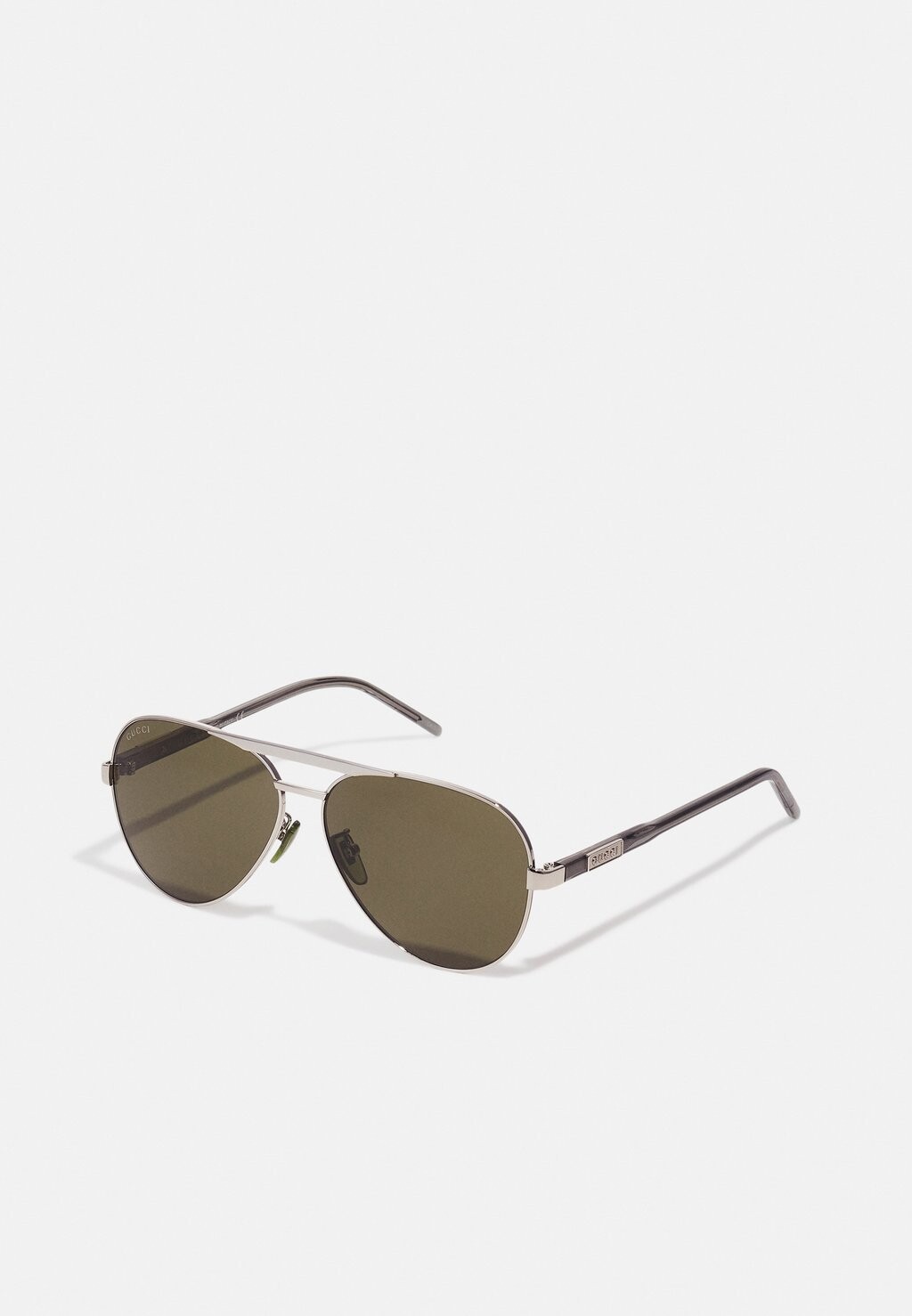 

Солнцезащитные очки Unisex Gucci, цвет silver/grey/green
