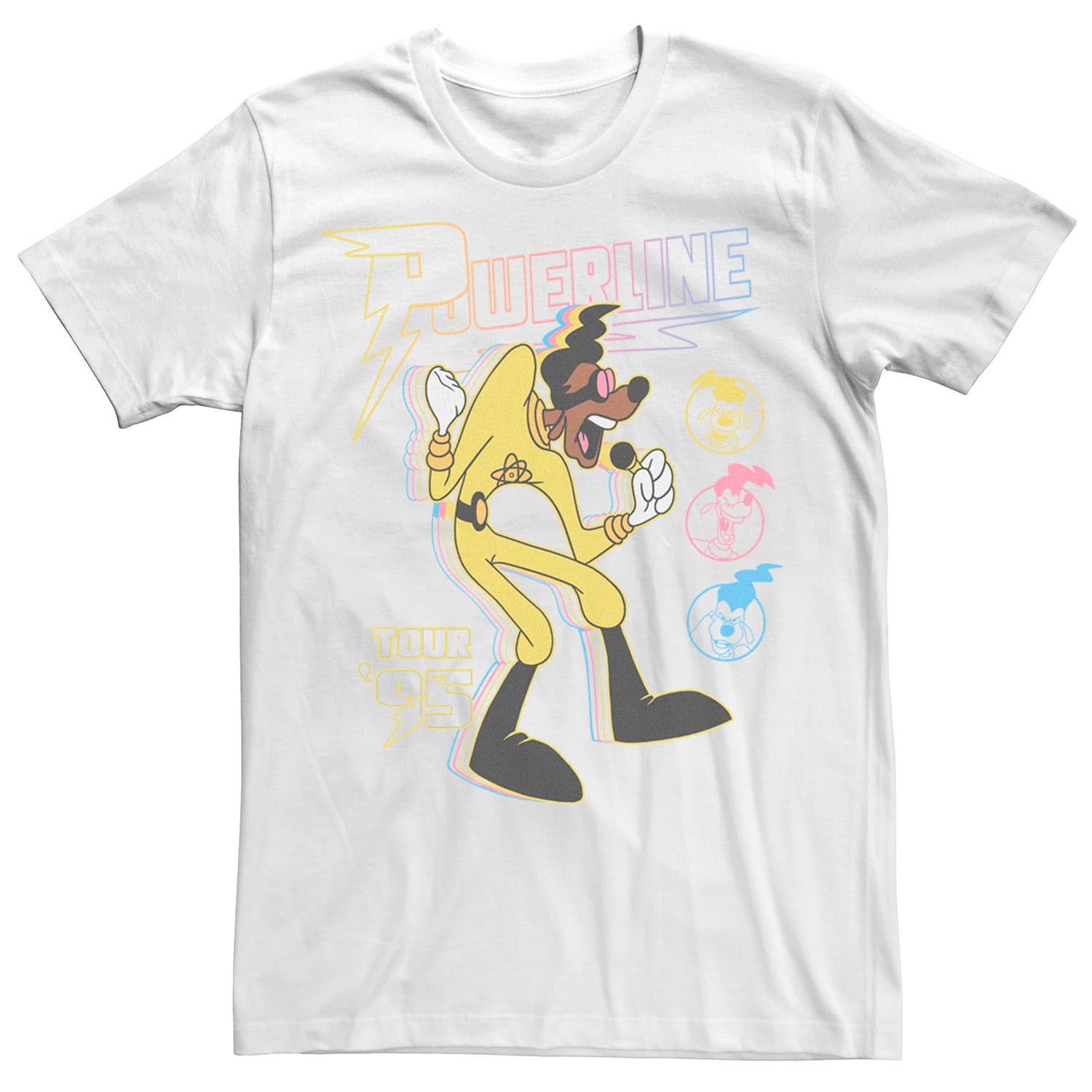 Мужская футболка Disney's A Goofy Movie Powerline Tour 95 Licensed Character