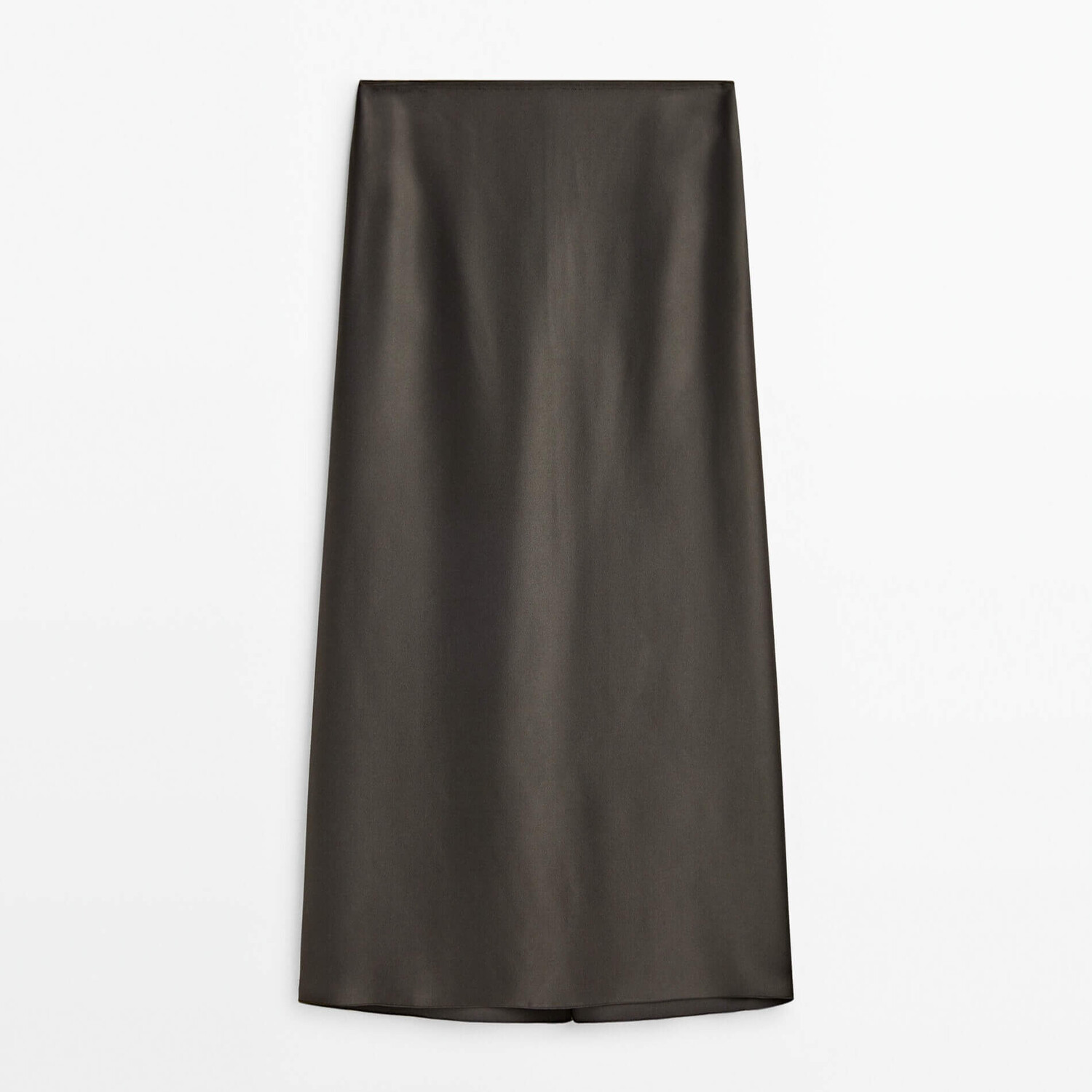 

Юбка Massimo Dutti Camisole Satin Midi, серый