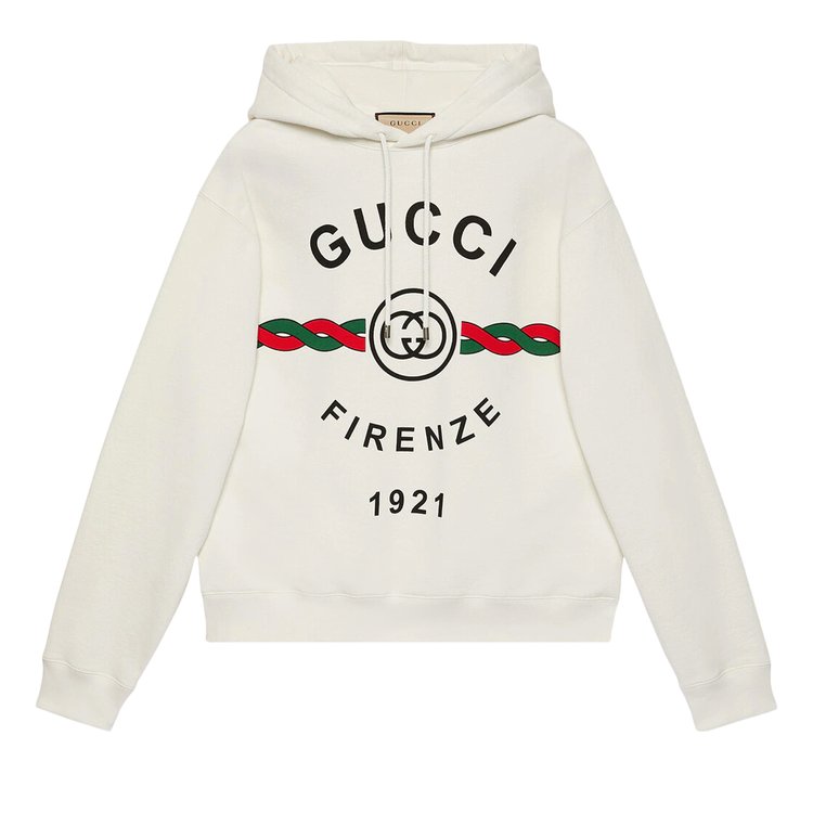 Толстовка Gucci Firenze 1921 Hooded Sweatshirt White, белый - фото