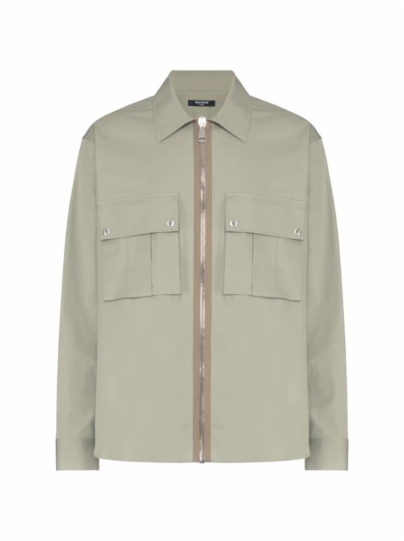 

Хлопковая рубашка на молнии Desert Balmain