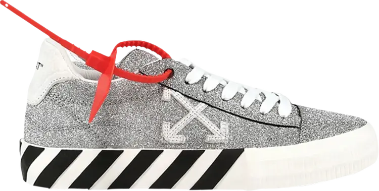 

Кроссовки Off-White Wmns Arrow Vulcanized Low Glitter White, серебряный