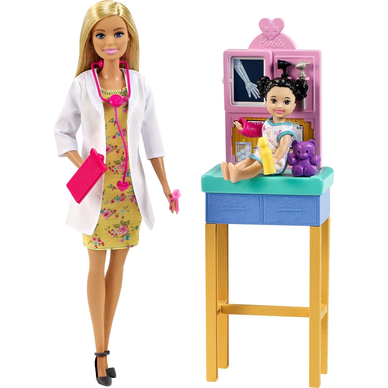 Игровой набор Barbie педиатр платье для куклы паола рейна