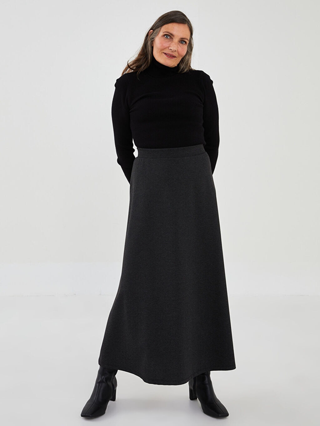 

Женская юбка A Cut Plain из ткани Ponte с эластичной талией LCW Grace