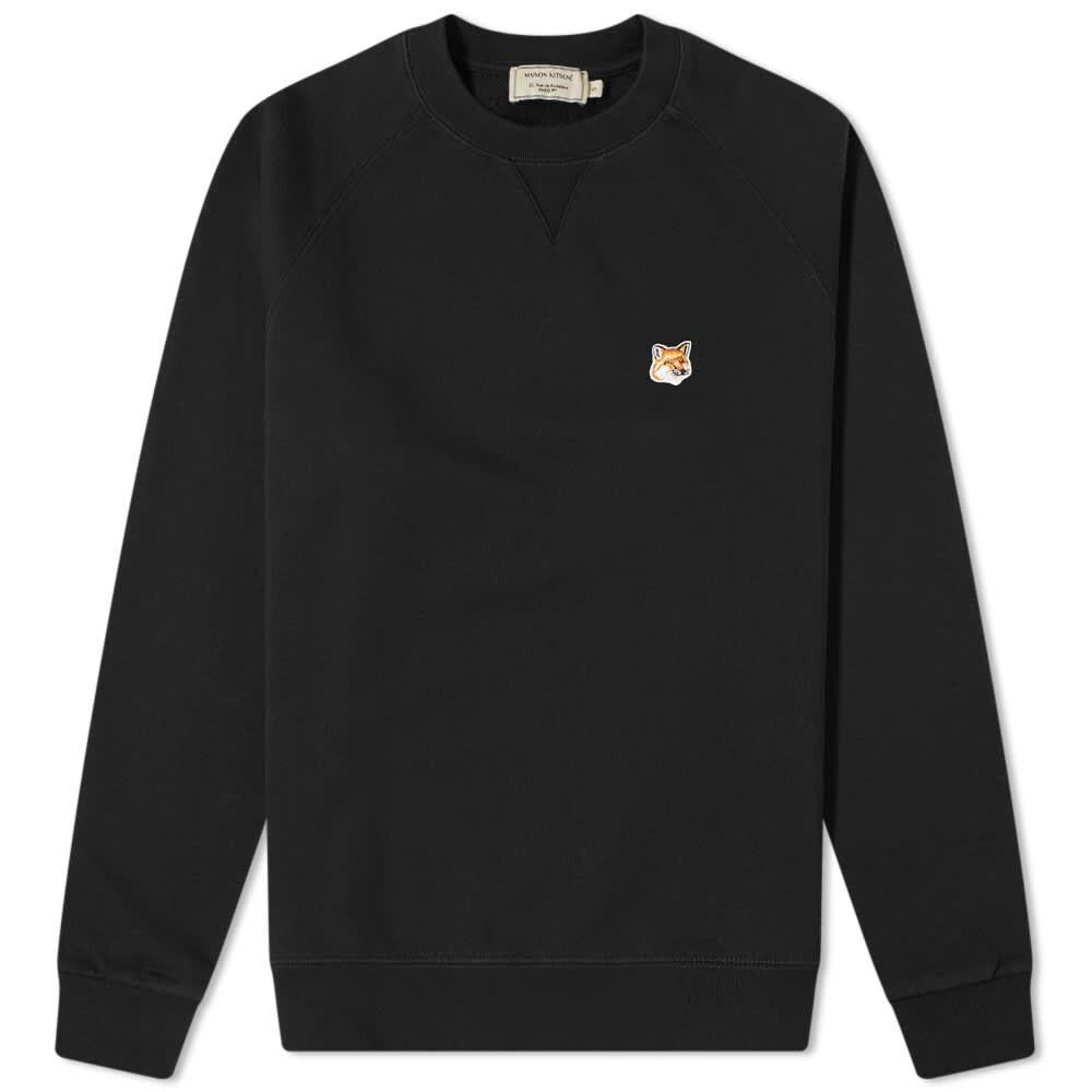 

Толстовка Maison Kitsuné Fox Head Patch Crew Sweat, Черный