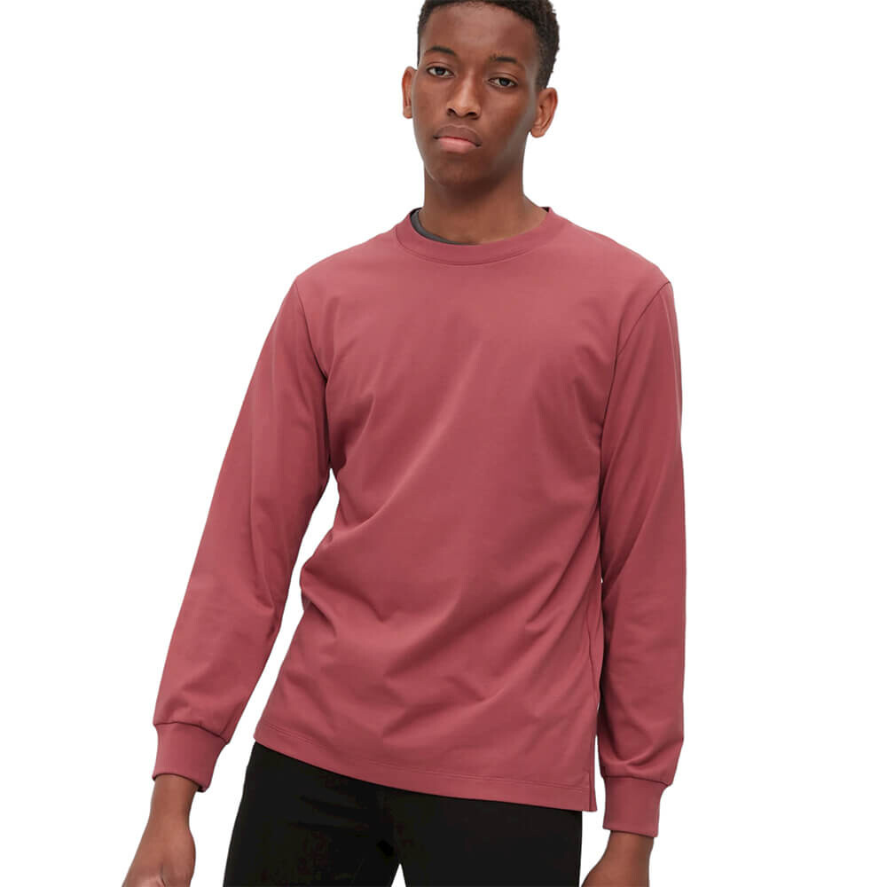 

Лонгслив Uniqlo Airism Cotton Crew Neck, красный