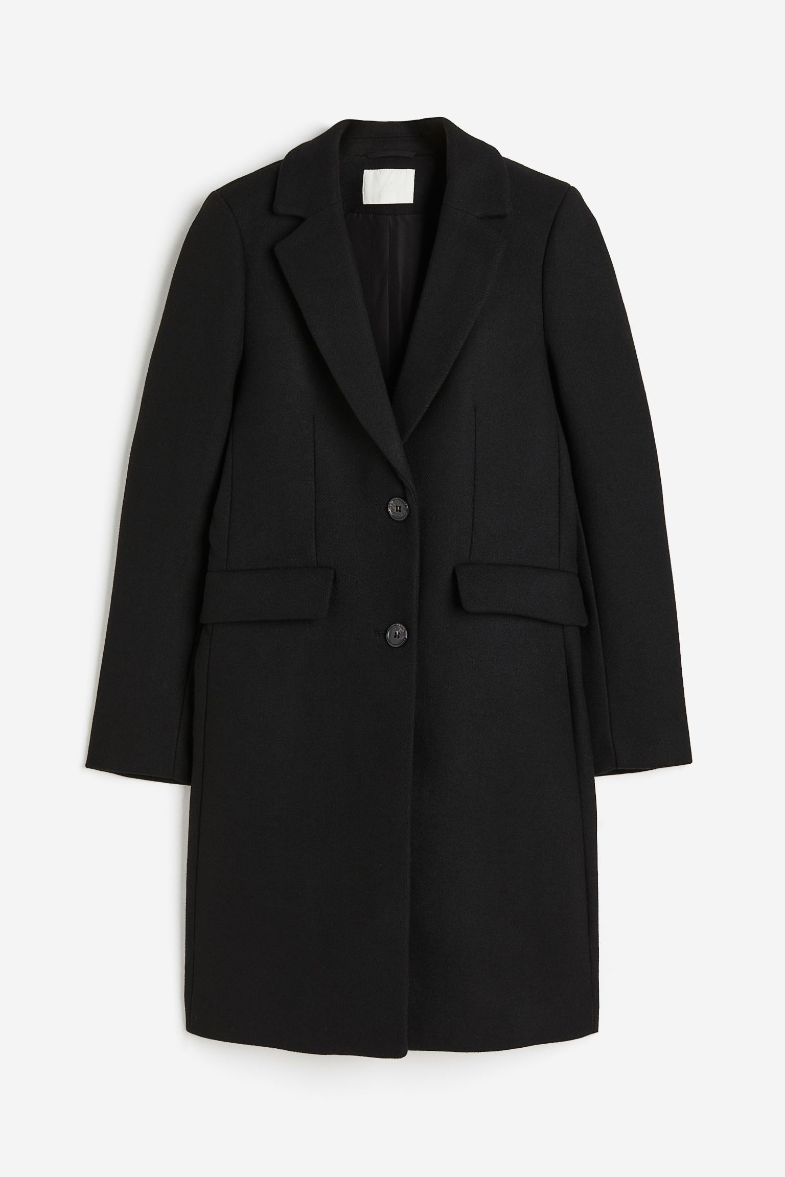 цена Пальто H&M Single-breasted, черный