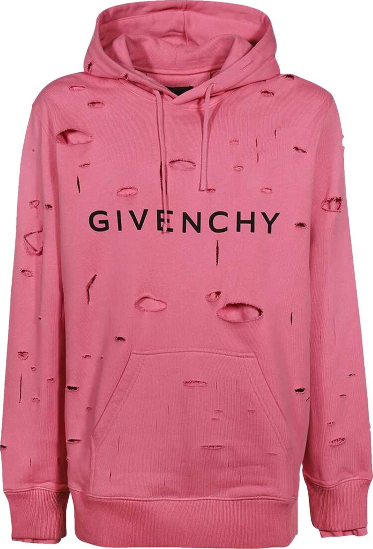 

Худи Givenchy Classic Fit Hole Hoodie 'Bright Pink', розовый