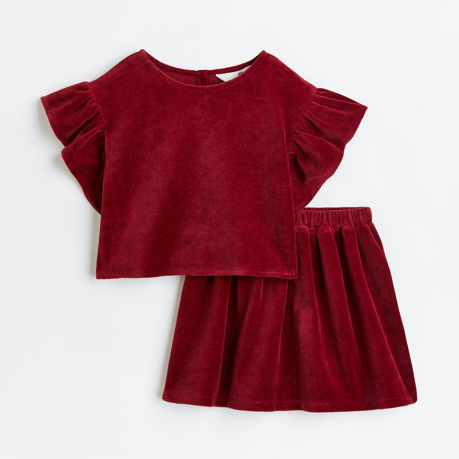 

Набор из 2 предметов H&M Top and Skirt, темно-красный