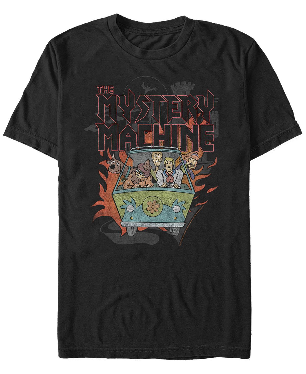 Мужская футболка с коротким рукавом metal mystery machine scooby-doo Fifth Sun, черный