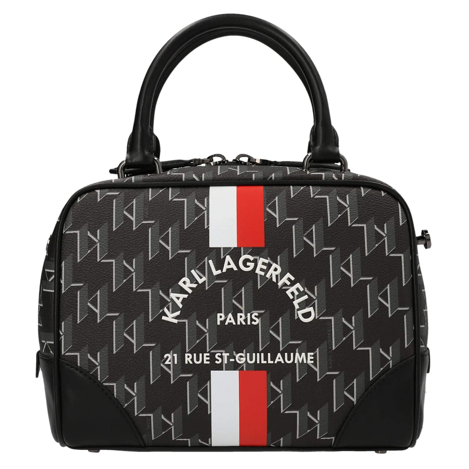 

Сумка Karl Lagerfeld Rue St-Guillaume Kl Monogram Small Bowling, черный