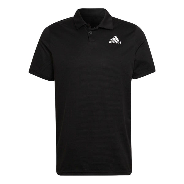 Футболка Adidas Solid Color Tennis Sports Short Sleeve Polo Black, Черный