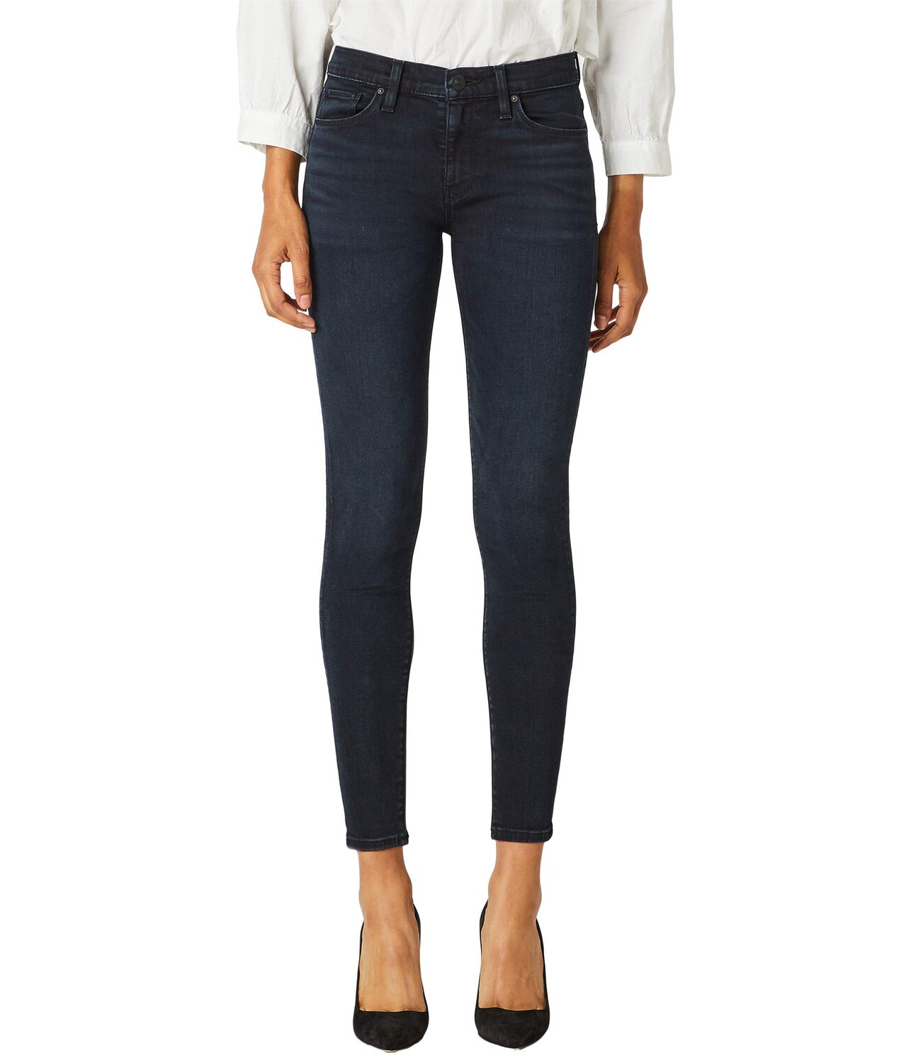 

Джинсы Hudson Jeans, Nico Mid-Rise Super Skinny in Inked Pitch
