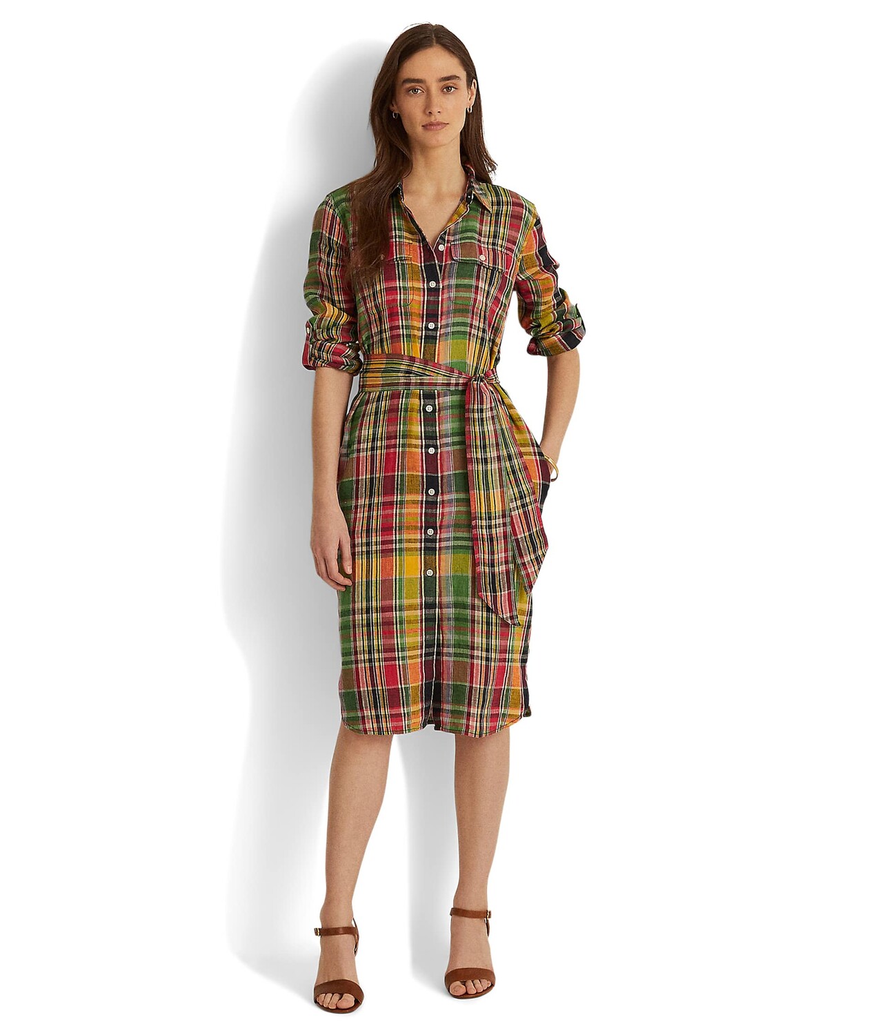 

Платье LAUREN Ralph Lauren, Plaid Linen Shirtdress