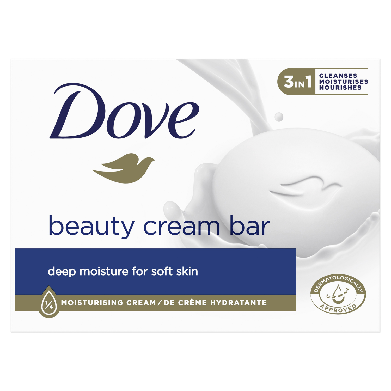 Dove Beauty Cream Bar твердое сливочное мыло, 90 г dove bar soap beauty cream white 4 7 oz 135 g