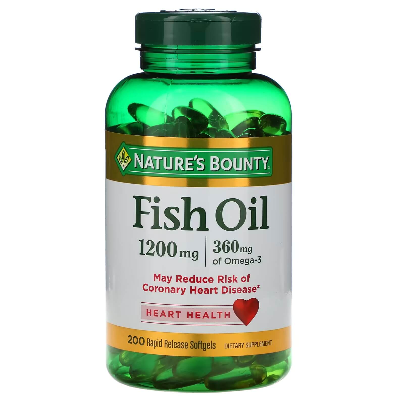 Рыбий жир 1200 мг Nature's Bounty, 200 капсул