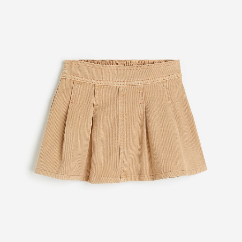 

Юбка H&M Kids Pleated Denim, бежевый