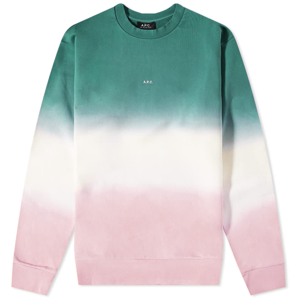 

Толстовка A.P.C. Chris Dip Dye Crew Sweat, Синий