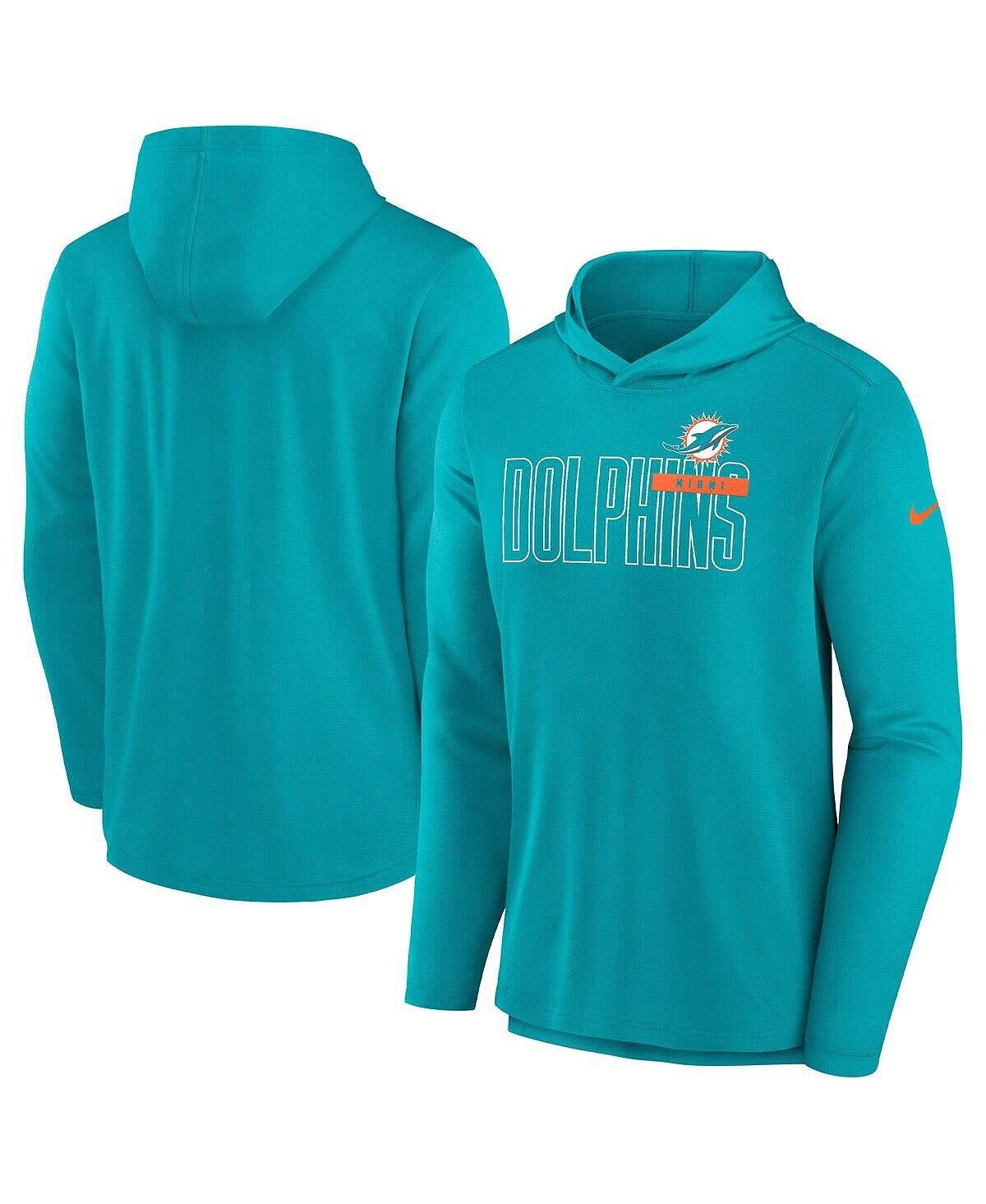 

Мужская толстовка с капюшоном aqua miami dolphins performance team Nike