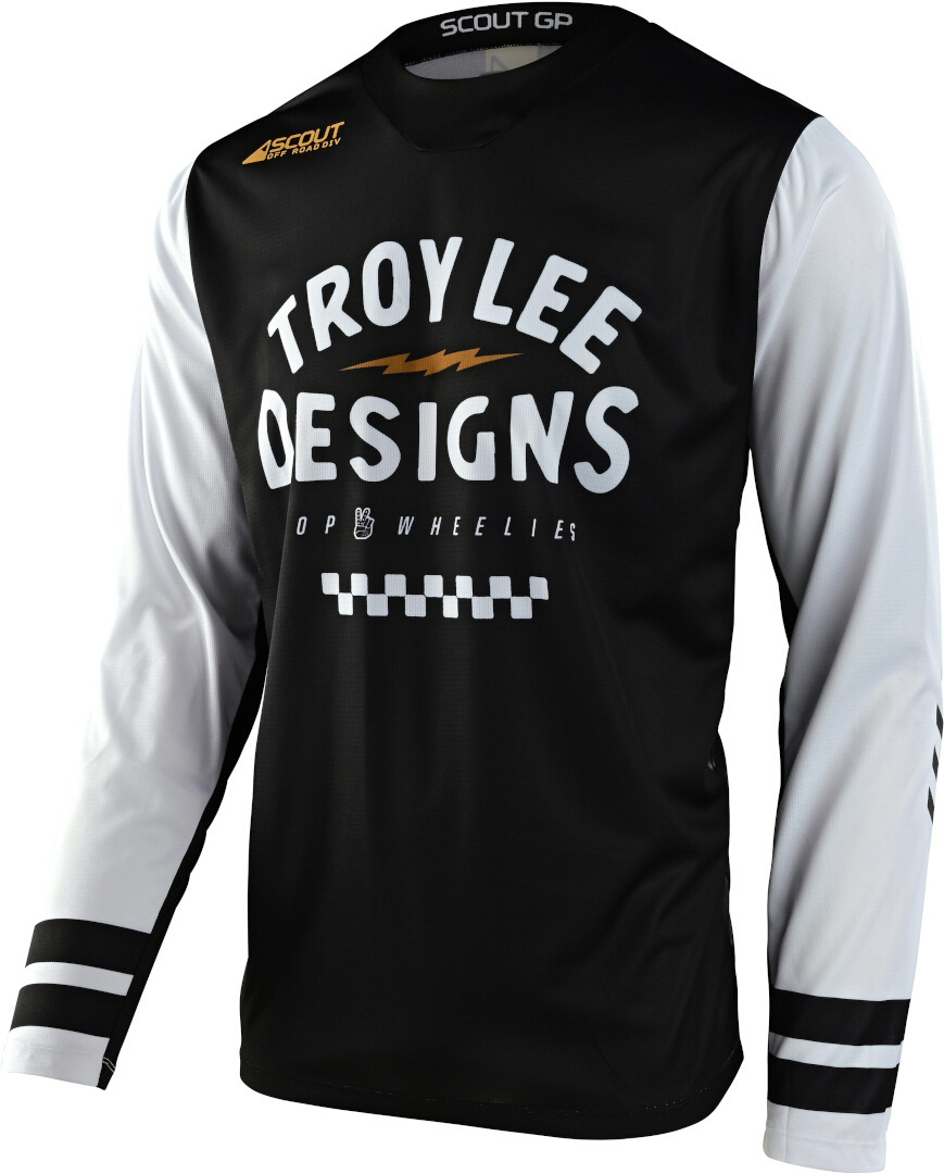 цена Джерси Troy Lee Designs Scout GP Ride On Мотокросс, черно-белые