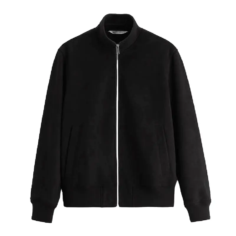 

Куртка Zara Faux Suede Bomber, черный