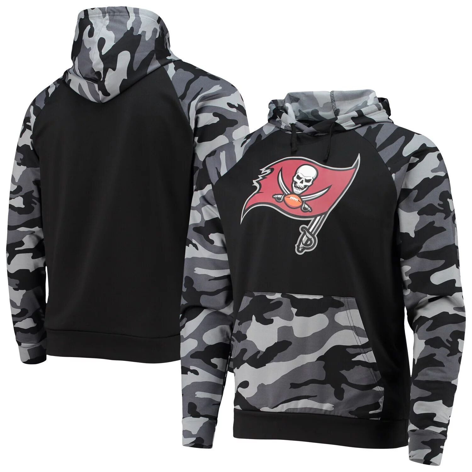 

Мужская толстовка с капюшоном FOCO Black Tampa Bay Buccaneers Camo реглан