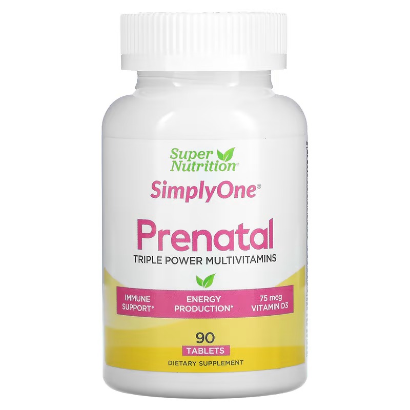 Мультивитамины Super Nutrition PreNatal, 90 таблеток gerber good start prenatal nourish plus мультивитамины с натуральным вкусом лимона бузины и апельсина 90 жевательных таблеток