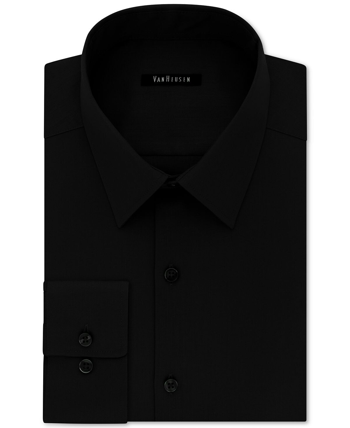 

Мужская рубашка slim-fit flex collar stretch solid Van Heusen, черный