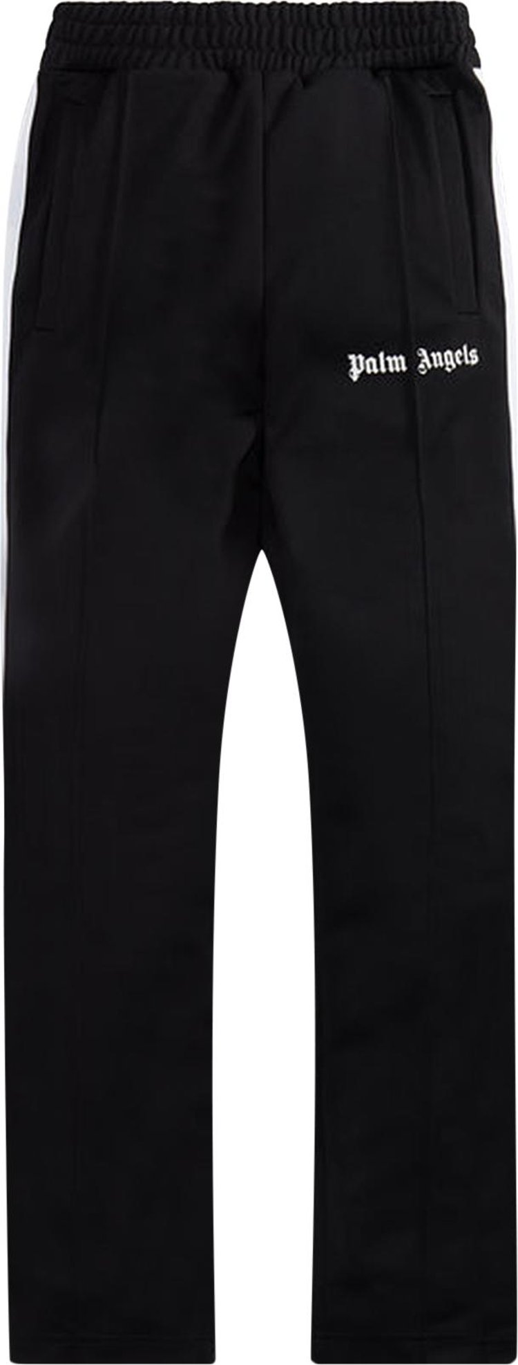 Брюки Palm Angels Classic Track Pants 'Black/White', черный - фото