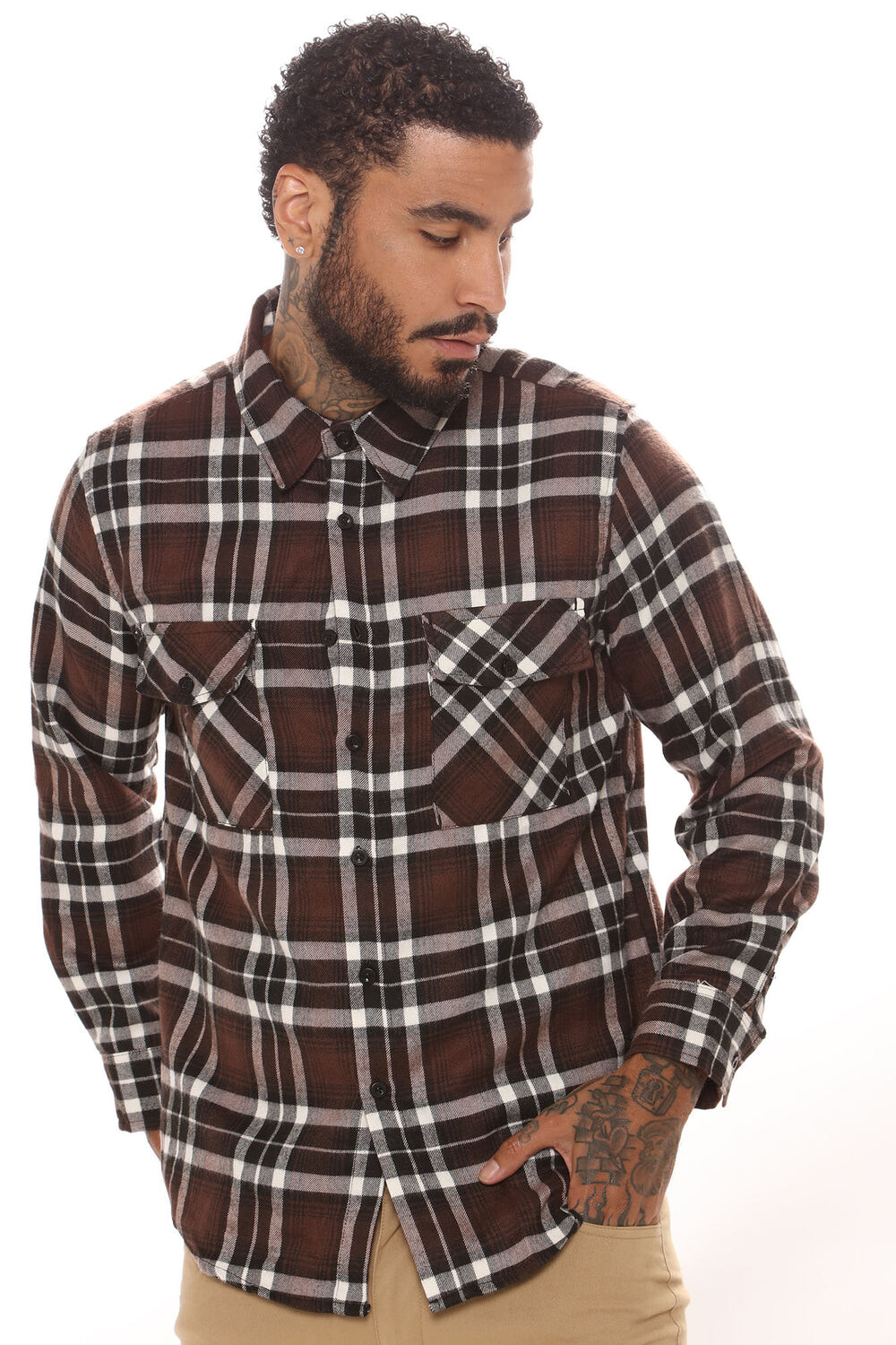 

Рубашка Fashion Nova FL104, коричневый