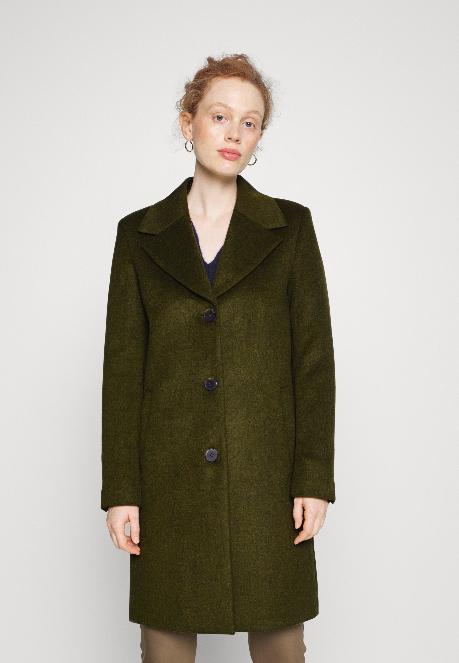 Пальто короткое Selected Femme, зеленый облегающий свитер selected femme бежевый