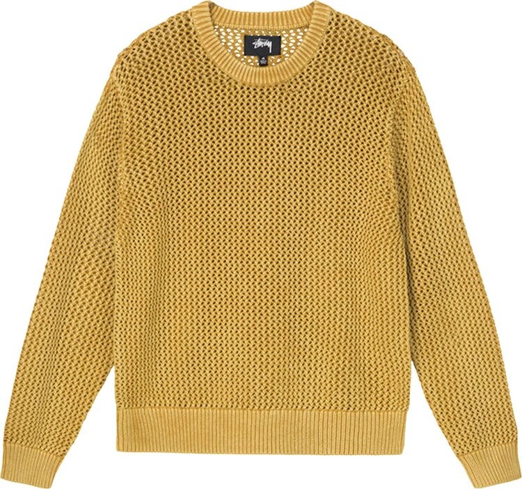 

Свитер Stussy Pigment Dyed Loose Gauge Sweater 'Gold', золотой, Желтый, Свитер Stussy Pigment Dyed Loose Gauge Sweater 'Gold', золотой