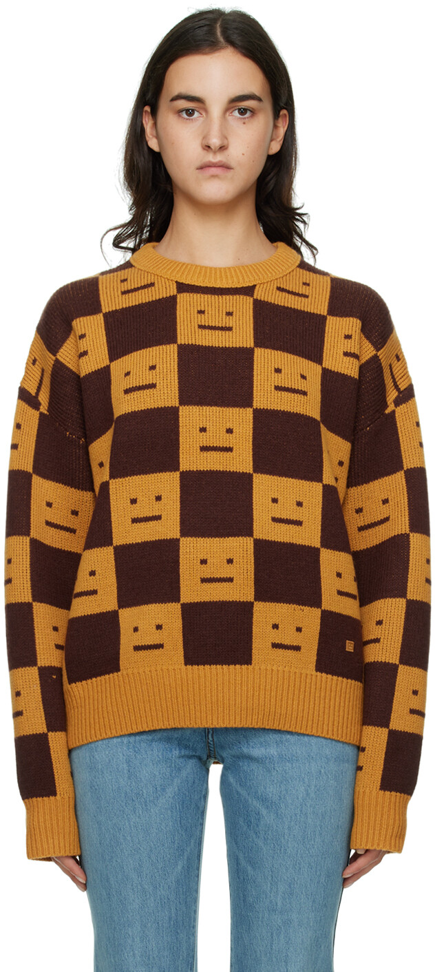 

Оранжево-коричневый свитер с круглым вырезом Acne Studios
