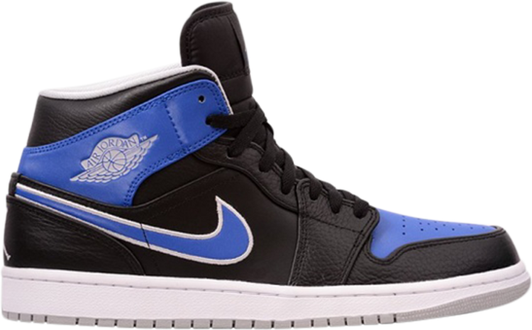 

Кроссовки Air Jordan 1 Mid Game Royal, черный