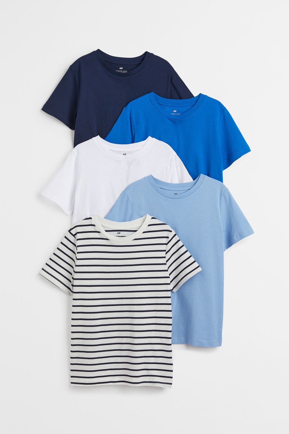 

5 футболок H&M, белый