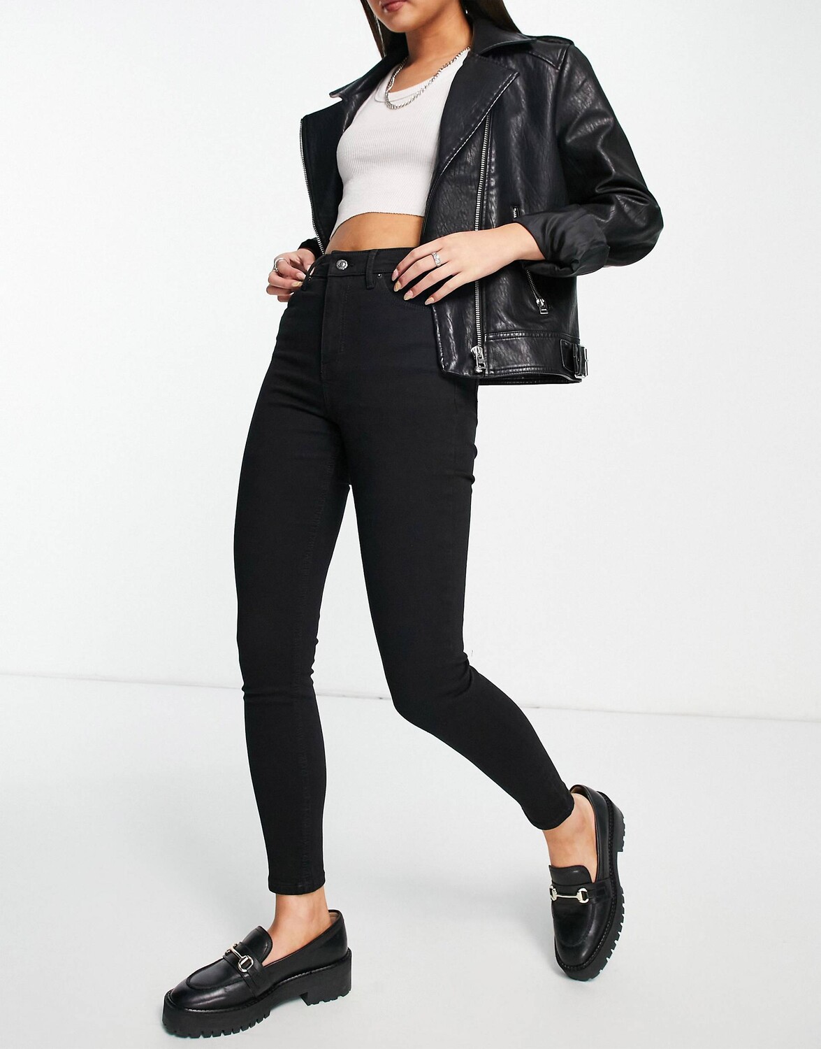 

Черные джинсы Topshop Jamie