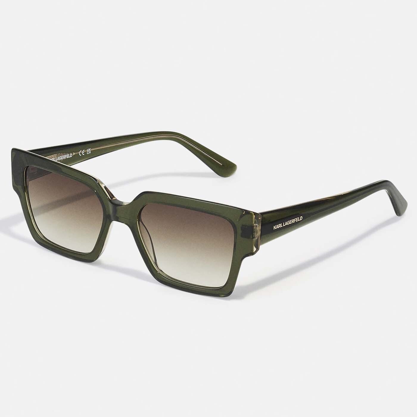 

Солнцезащитные очки Karl Lagerfeld Rectangular Colour Gradient, хаки