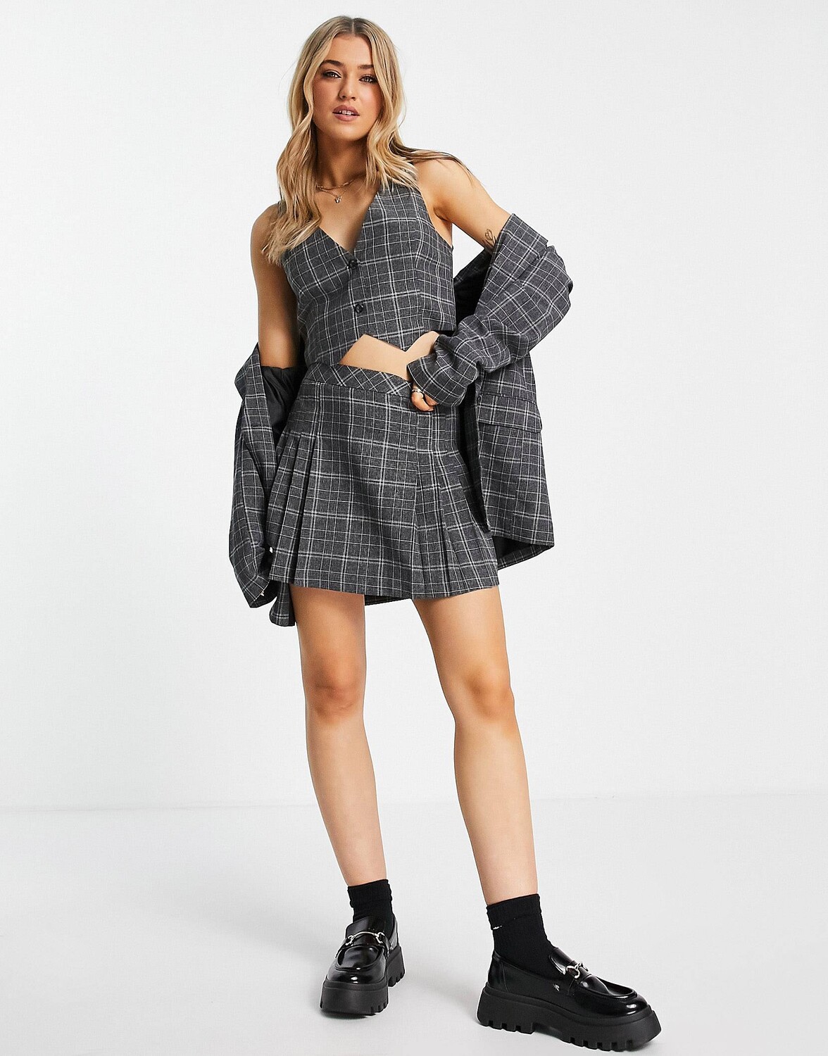 

Килт в опрятную клетку ASOS DESIGN mix & match