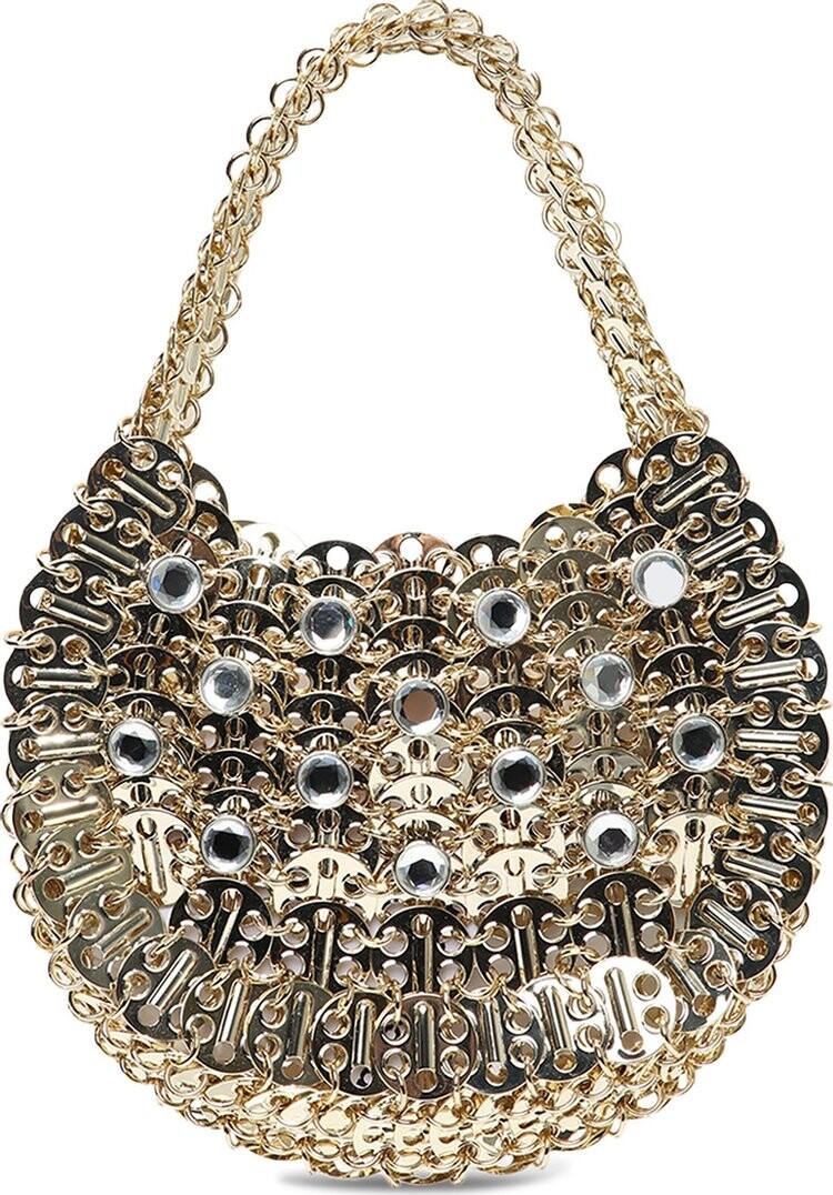 

Сумка Paco Rabanne 1969 Small Moon Bag Light Gold/Crystal, золотой