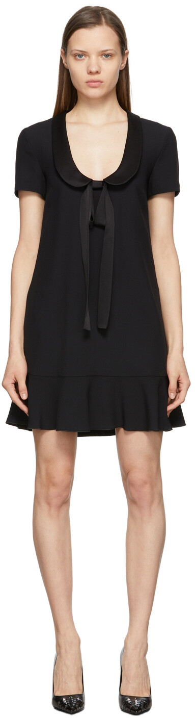 

Черное короткое платье из крепа RED Valentino