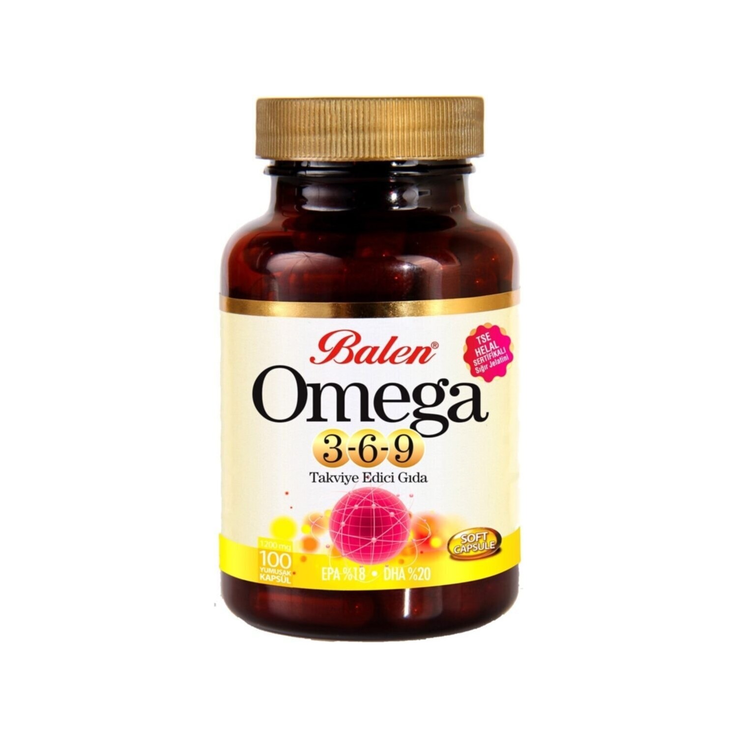 Рыбий жир Balen Омега 3-6-9, 100 капсул, 1585 мг пищевая добавка naturesplus ultra omega 3 6 9 60 мягких капсул