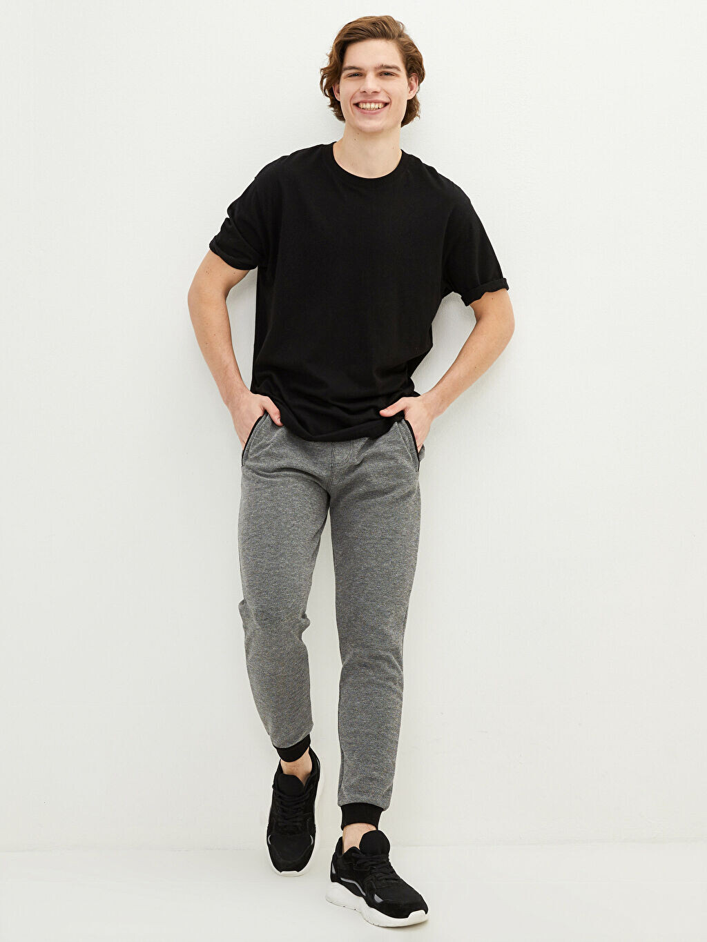 

Мужские спортивные штаны Slim Fit Jogger LCW Casual, темно-серый/черный
