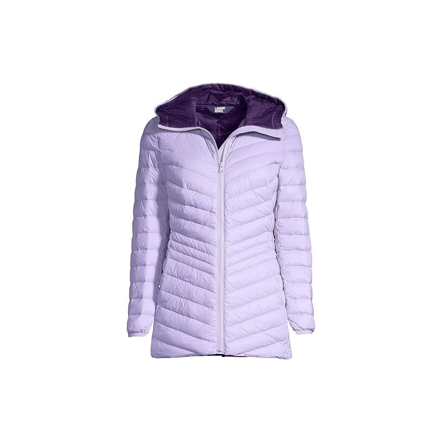 

Куртка Lands' End Women's Ultralight Packable Down, светло-фиолетовый